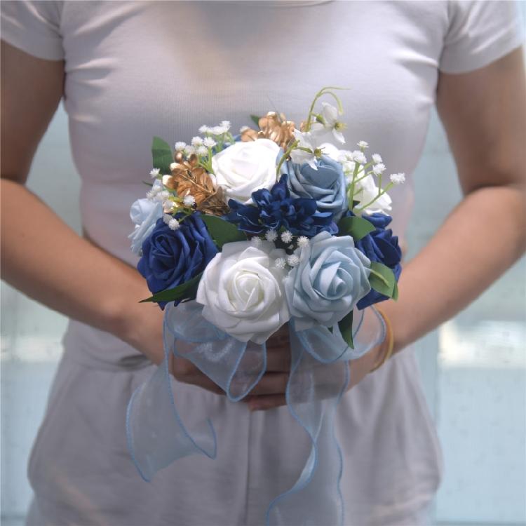 Decoration Wedding Bouquet Artificial Flowers Bride Handmade Durability Bouquet for Wedding Party Home Table Decoration