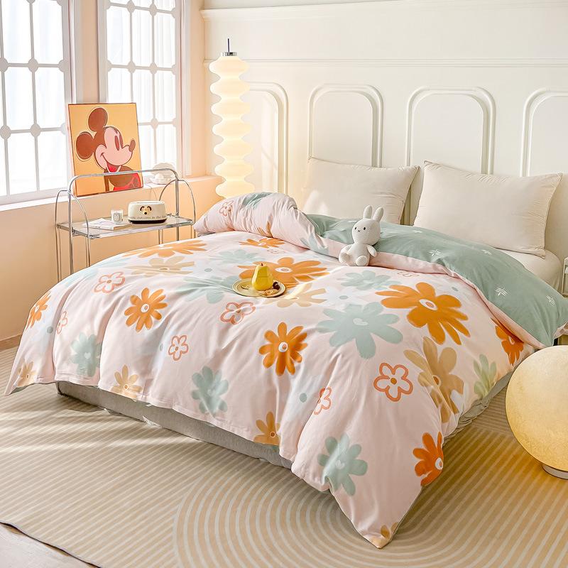 Cotton Quilt Cover Plus Size Double Comfortable Quilt Cover Cartoon Single Quilt Cover Bedding