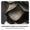 Torso Sculpture with Marble Base Modern Decorative Object Antiqued for Bookshelf