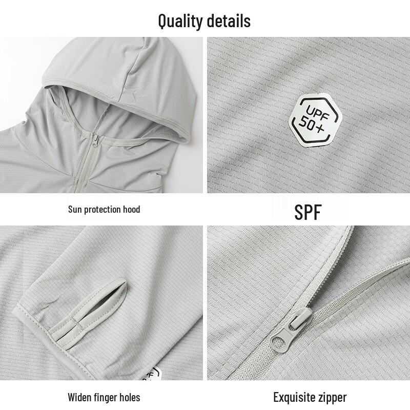 Warrior Men's Summer UPF50+ UV Protection Hooded Sun Jacket