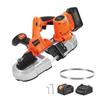 VEVOR 20V Portable Band Saw Kit, 65 X 65 Mm Cutting Depth, AC 220V, 360W Bandsaw with Brushless Motor, 4.0 Ah Battery, Cordless and Compact Portaband