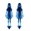Horror Twin Girls Halloween Yard Stakes 15.75in Rustproof Iron Lawn Decorations For Outdoor Cemetery Party Supplies