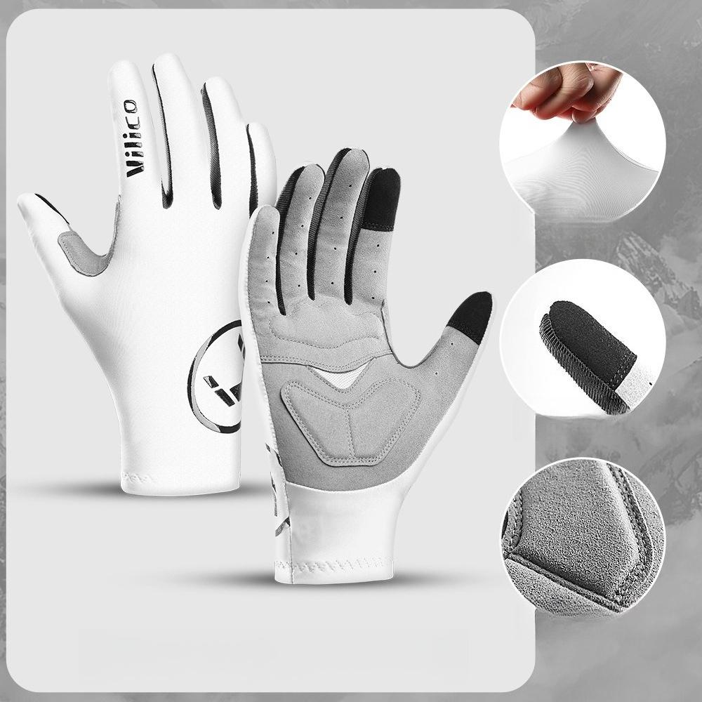 Vilico Full Finger Cycling Gloves Men Women Touch Screen Shockproof MTB Road Bike Sports Gloves