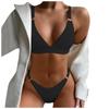 Dame Bikini Solid Set Badedrakt Todelt BH Badetøy Strandtøy
