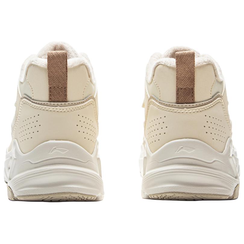 Li-Ning Ln Defender Sports Lifestyle Synthetic Leather Classic Casual Low-Top Dad Shoes Women Sneaker Off-White AGCV426-1
