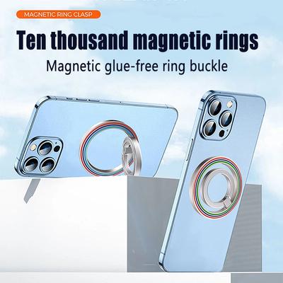 360° Magnetic Finger Ring Holde for MagSafe Magnet Stand Grip for IPhone 15 14 13 Pro Max Xiaomi Bracket Sticker