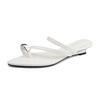 Summer New Small Thick Heel Flat Sandals for Women, Sexy Pointed Toes, Cold Slippers for Women, High-end Wear