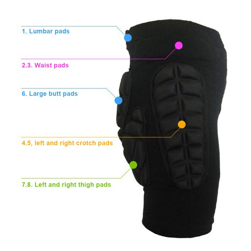 Protective Padded Shorts EVA Butt Pad Adjustable 3D Protection Hip Pad Skating Hip Guard for Hip Butt and Tailbone