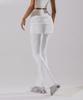 WANNABEZFIT [Setup] Demi Shapewear Shirred Layered Skirt & Bootcut Leggings Off-White