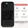 Black Groove Letter Pattern Phone Case for iPhone 14/15/16/17 Pro Max