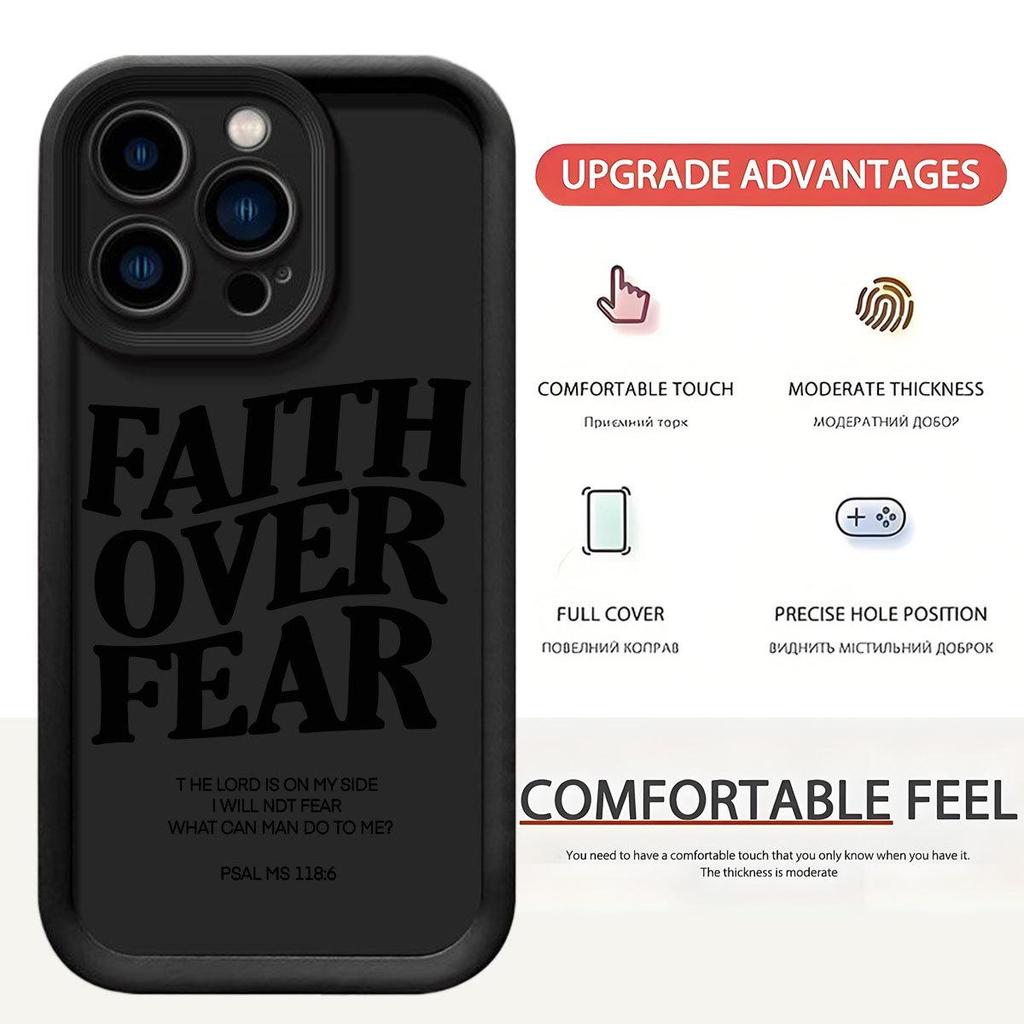 Black Groove Letter Pattern Phone Case for iPhone 14/15/16/17 Pro Max