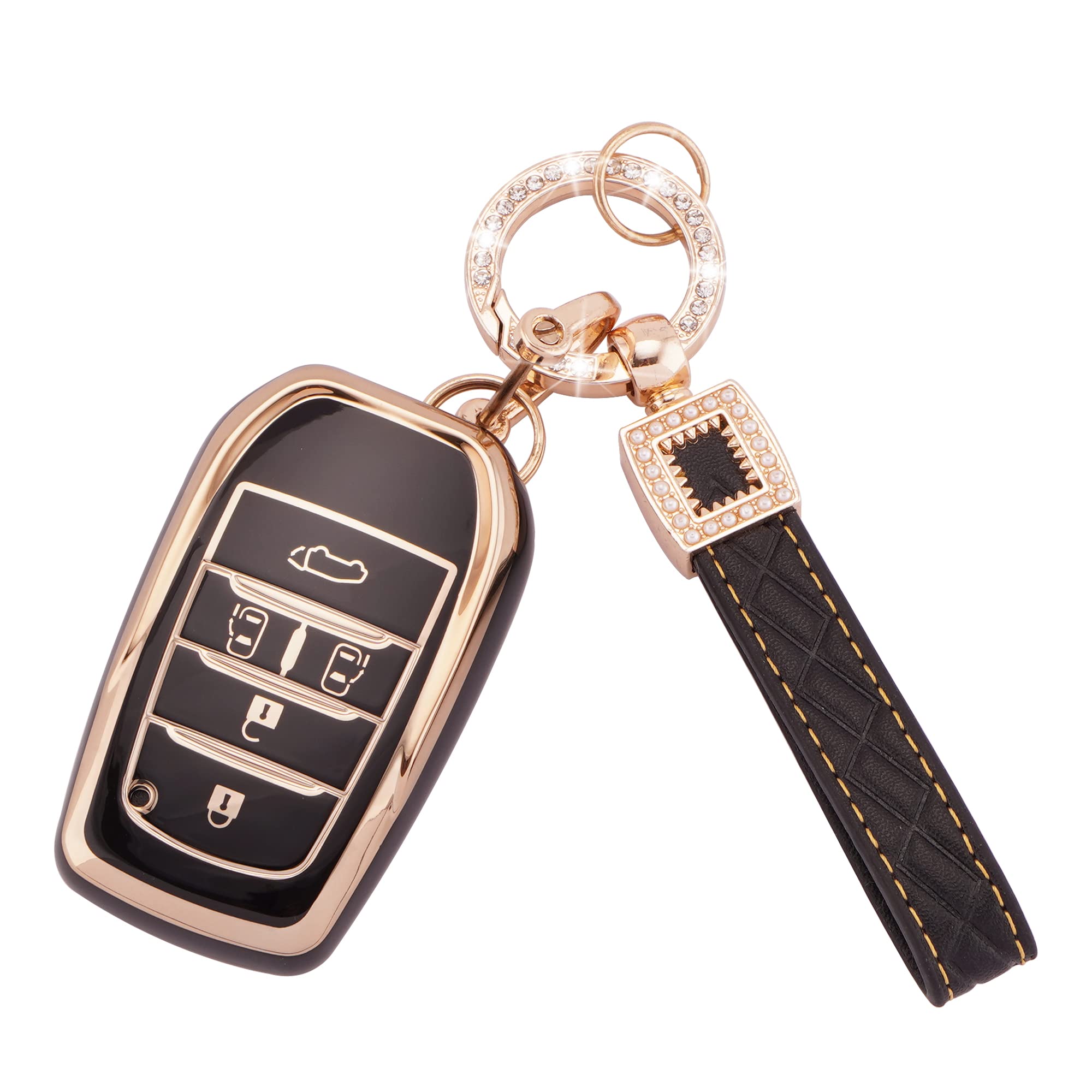 

Чехол для ключа Ключ Ключ Новый Voxy 90 Серия Ключ Совместим с Toyota Noah 90 Серия Smart NOAH Alphard Ключ 5 Toyota, Держатель, Чехол, Защита, чёрный