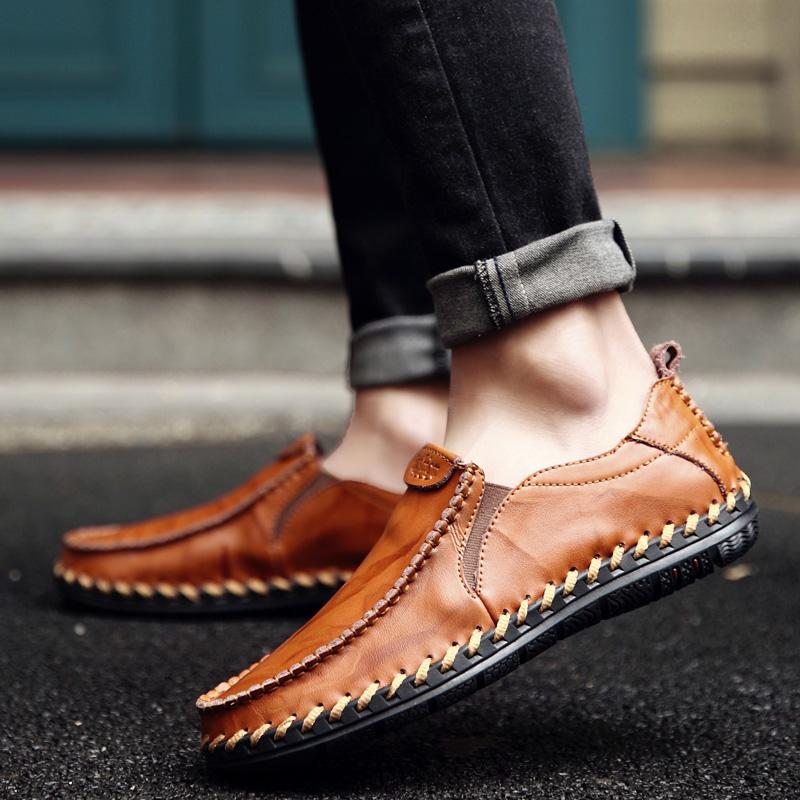 Men's Slip On Leather Shoes Moccasins Loafers