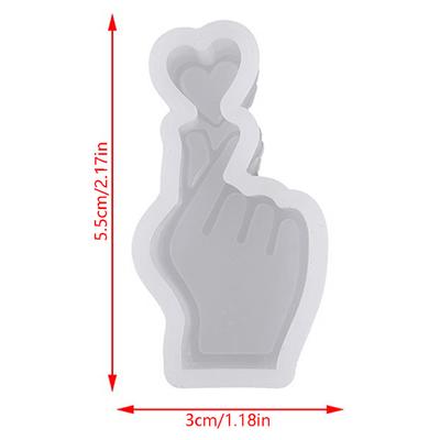 3D Mini Srdce Gesto Svíčka Silikonová Forma DIY Geometrie Výroba Svíček Čokoláda Sádra Ručně vyráběné Mýdlo Pryskyřičná Forma Domácí Dekorace
