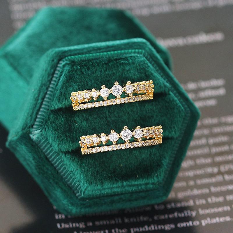 Lindon Klassisk Ring For Dame Med Rund Form Zircon Bryllupsfest Gave Størrelse 6-10