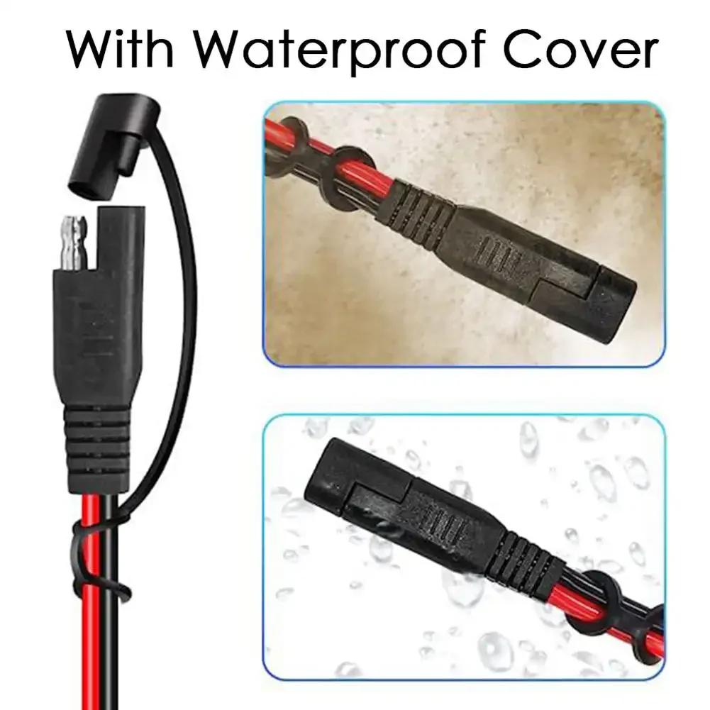 Quick Release SAE Cable & Fuse Terminal O Connector Battery Charger Extension Adapter Wire 16AWG Terminal Motorcycle Accessories