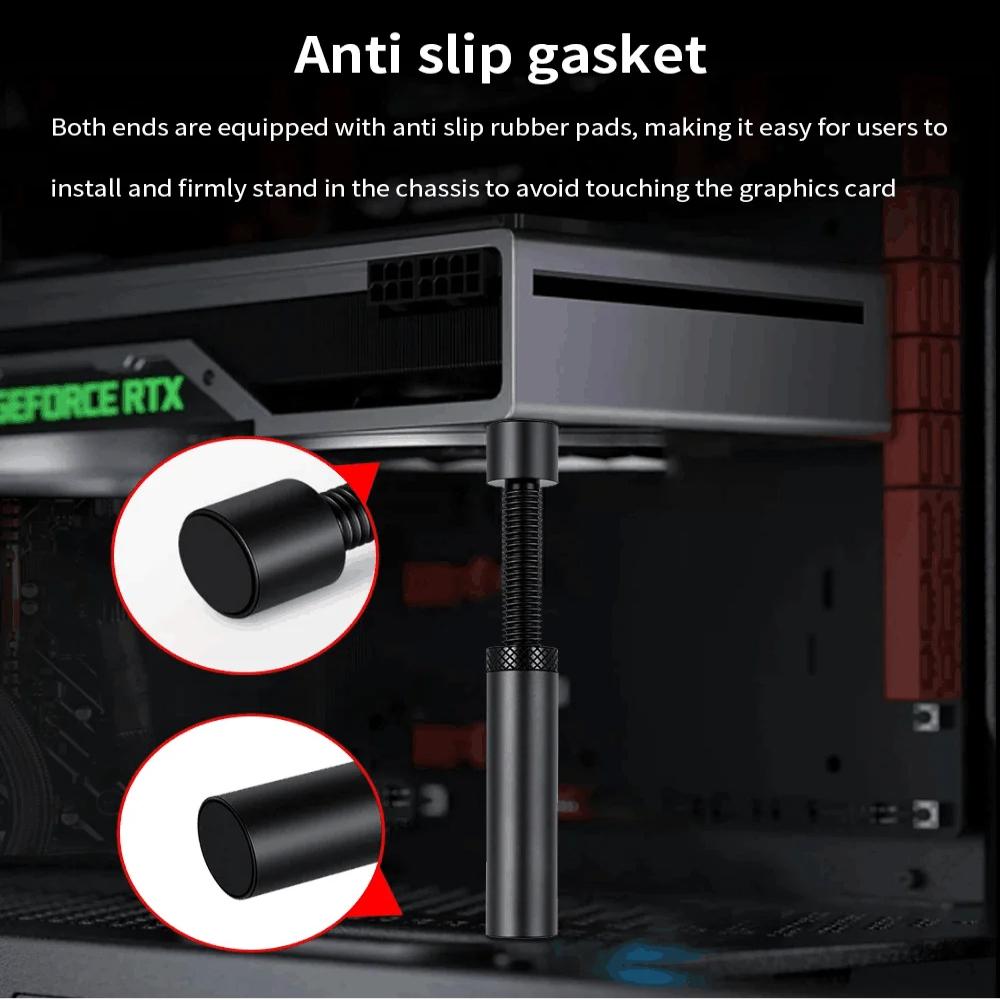 Magnetic GPU Support Bracket, Adjustable Rotating Telescopic Graphics Card Holder, Anti Sag Stand for PC Gaming Computer Case