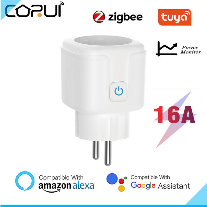 

CORUI Tuya 16A Zigbee EU art Розетка art Home Беспроводной пульт дистанционного управления Приложение Power Monitor Розетка для Google
