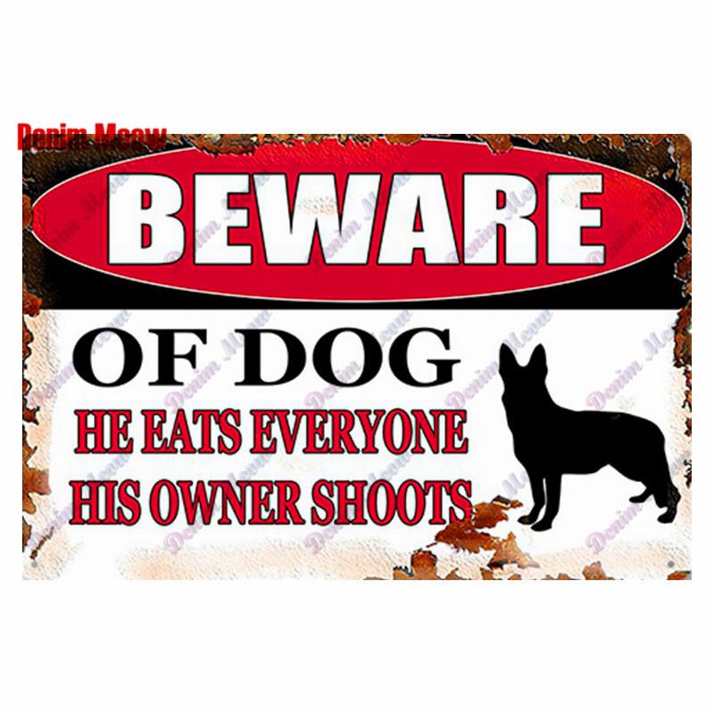 Vintage Beware of Dog, Metal Sign, Warning Danger, Protected Pit Bull Dog, No Bal, Wall Decor, Private Area Decoration, WY45