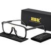 HBK Retro Simple Unisex Anti Blue Light Glasses Personalized Flat Double Bridge Frame Design Glasses Frame Ideal for Gifts