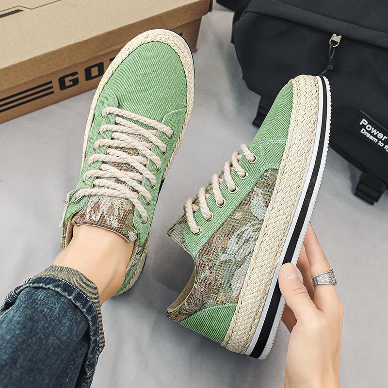 Canvas Men's Shoes Spring Sports Casual Board Shoes Men's Casual Cloth Shoes Men's Breathable Trendy Shoes Student