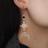 LIKGREAT Witch Knot Moon Drop Dangle Earrings for Women Girls Stainless Steel Celtic Crescent Pendant Jewelry Valentine's Gift