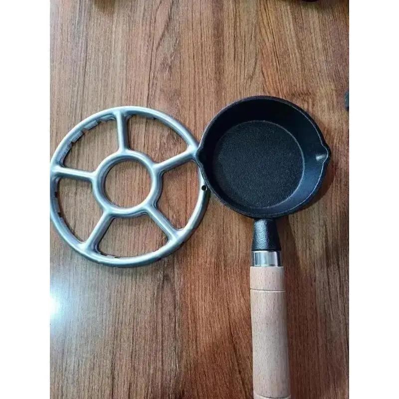 Mini Cast Iron Frying Pan Non Stick Fried Eggs Dumplings Cooking Utensils Breakfast Hot Frying Pan Outdoor Portable Frying Pan