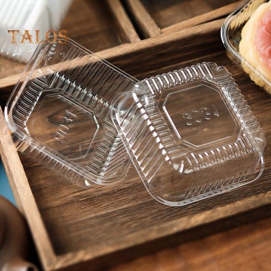 100Pcs Moon Cake Trays Waterproof Multipurpose BPA Free Durable Clear Golden Mooncake Holder for Mid-Autumn Festival