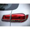 For Volkswagen VW Tiguan 2012 2013 2014 2015 5dr Hatchback Chrome Rear Light Lamp Cover Trim Taillamp Frame Car Accessories