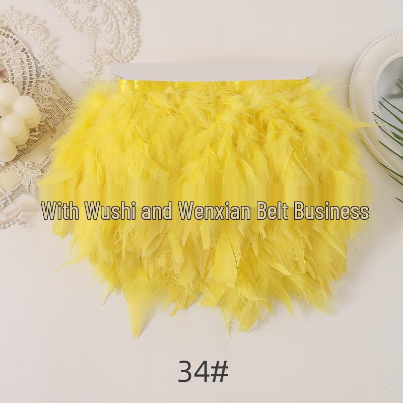 10-15CM Turkey Feather Trim for Clothing, DIY, and Jewelry Decor