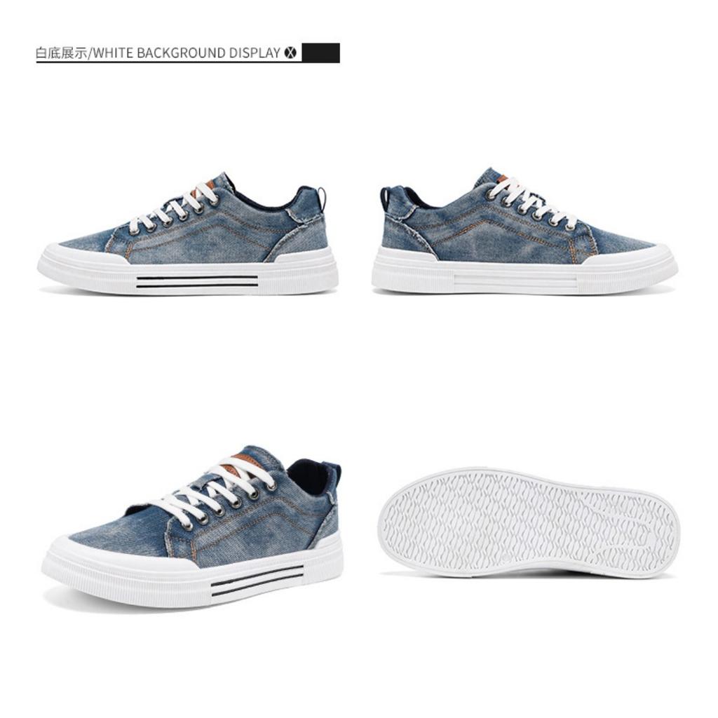 Scarpe da uomo in tela leggere e traspiranti, con suola morbida e scarpe casual da ragazzo, scarpe basse e piatte alla moda