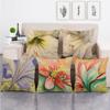 Colored Flowers In An Oil Painting Digital Printing Short Plush Pillow Covers For Car Sofa Office Cushion Cover Home Goods