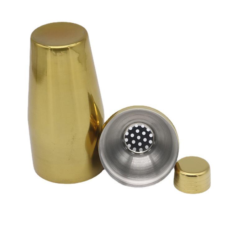Gold-Plated 750ml Stainless Steel Cocktail Shaker for Home Bar