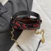 Half Moon Handbag Clutch Bag For Women 2025 Designer Floral Hand Bag Small Semicircle Pu Leather Crossbody Bag Sac A Main