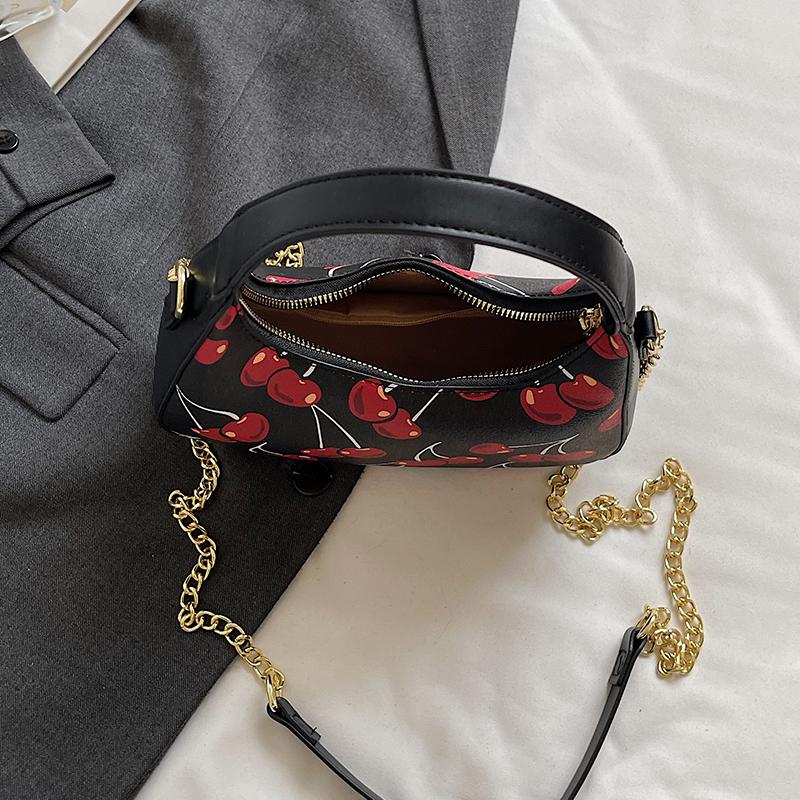 Half Moon Handbag Clutch Bag For Women 2025 Designer Floral Hand Bag Small Semicircle Pu Leather Crossbody Bag Sac A Main