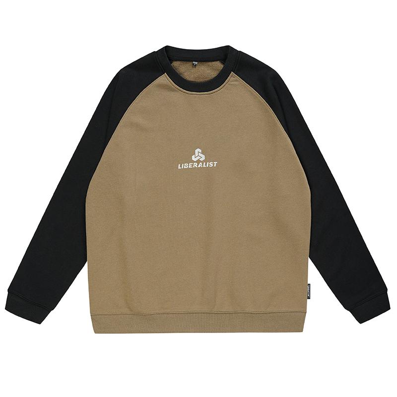 

Толстый ретро контрастный цветной свитер с плечевыми рукавами, мужская свободная куртка большого размера с принтом American Trend и круглым вырезом 4XL армия зеленый