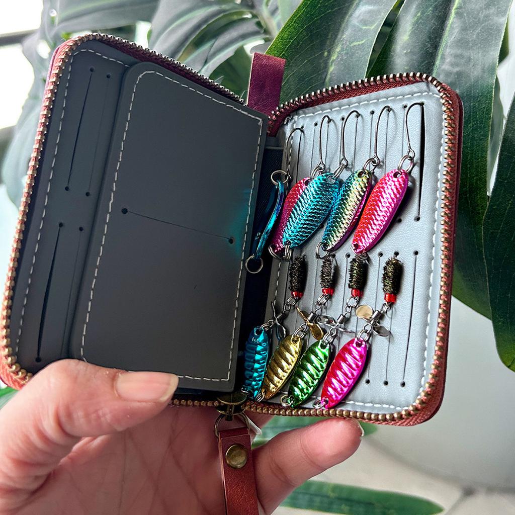 Fly Fishing Sequin Baits Lures Storage Bag Portable Fly Spinner Spoon Baits Case Artificial Crank Baits Spoon Lure Bag