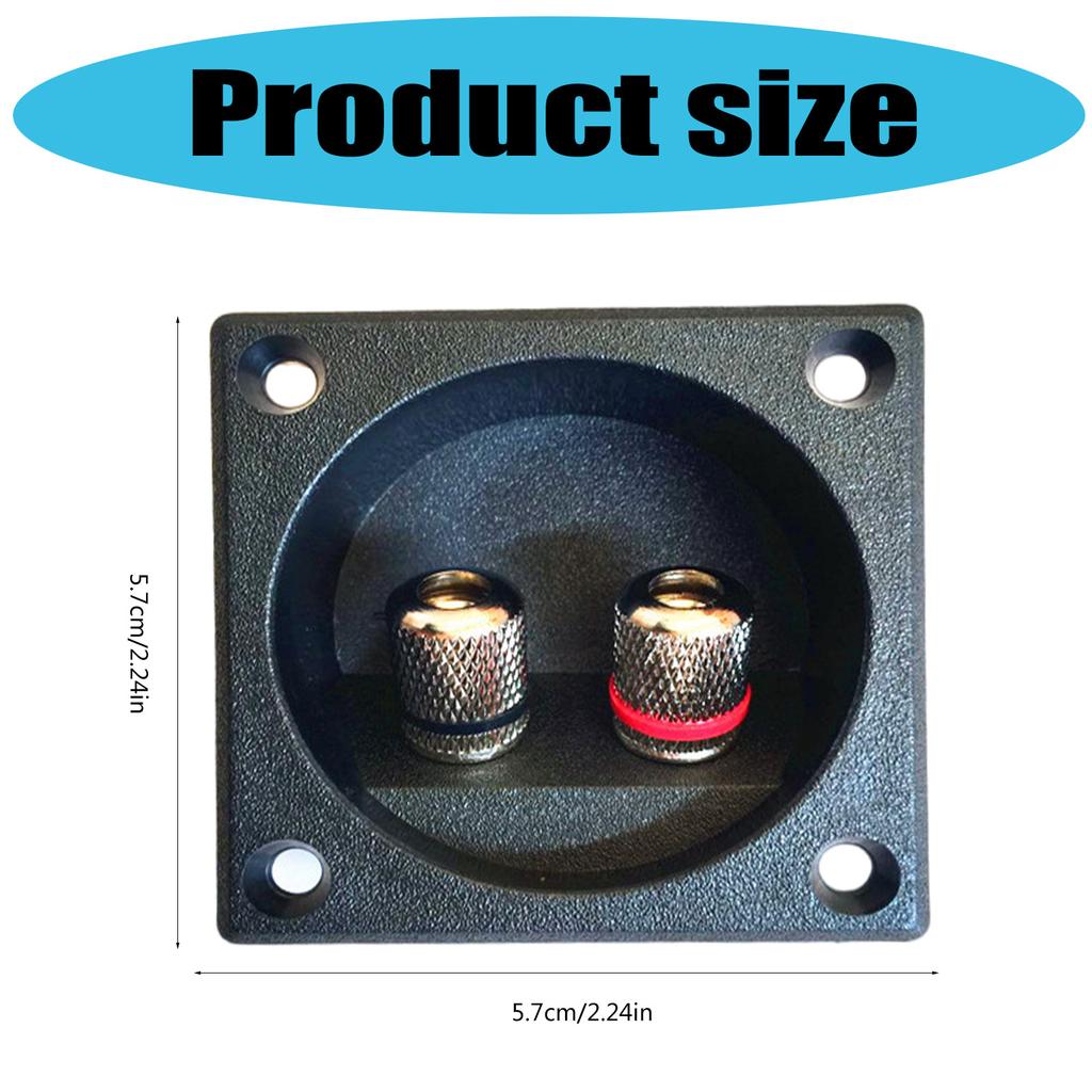 2 Way Speaker Box Clamp DIY Home Car Stereoes Binding Post Square Spring Cup Connectors Speaker Junction Box Back Panel