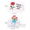 10pcs Folded Design 3D Floral Greeting Cards Floral Pattern Mother's Day Card  Father's Day