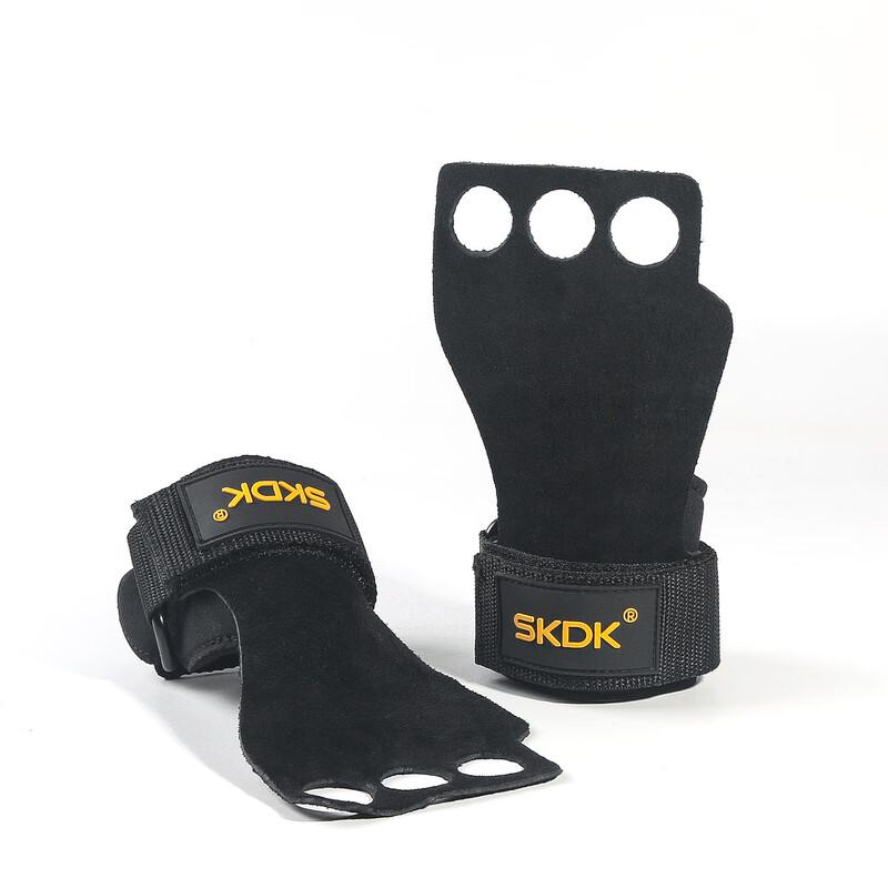 SKDK 3-Finger Cowhide Weightlifting Grip Pads