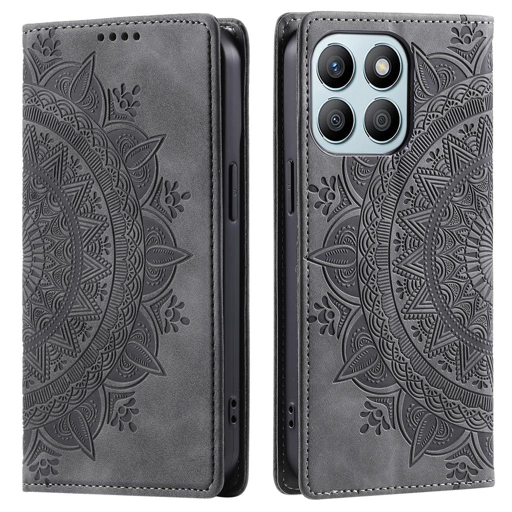 Style 010 For Honor X6b 4G Case Mandala Pattern Magnetic Closing Leather Phone Cover