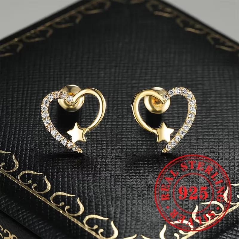 Gorgeous Stud Earrings  Sterling Silver Dazzling Exquisite Flower Design Accessory Luxury Trendy Bridal Jewelry Gifts