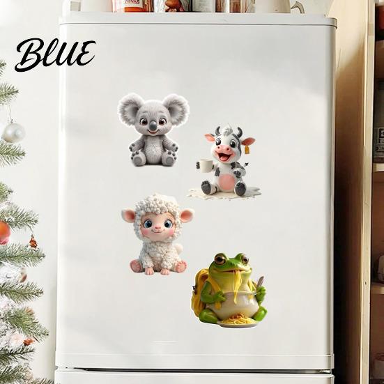 Small Decorative Magnets Acrylic Animal Refrigerator Magnet, Cow Sheep Koala Frog Seal Kitchen Fridge Magnetic Decoration for Lockers Whiteboards