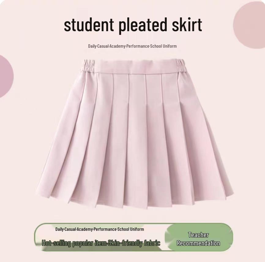 Dívčí plisovaná tenisová sukně v korejském stylu 2024 – Bílá letní sportovní sukně pro velké děti