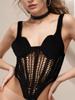 European & American 2026 Summer Sexy Hollow Crochet Spaghetti Strap Waist Cincher Vest
