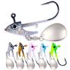 HENGJIA Hameçons Jig Tête Métallique Hameçons Barbelés pour Vers Souples Hameçon de Pêche en Mer Hameçon Leurre Appât 7g 10g 15g Disponibles