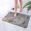 Marble Diatomaceous Bathroom Mat With Quick Drying And Non Slip Function For Home Decor