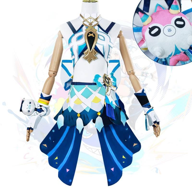 Adorable Marani Cosplay Costume For Genshin Impact Featuring Cute Fresh Style And Accessory Set