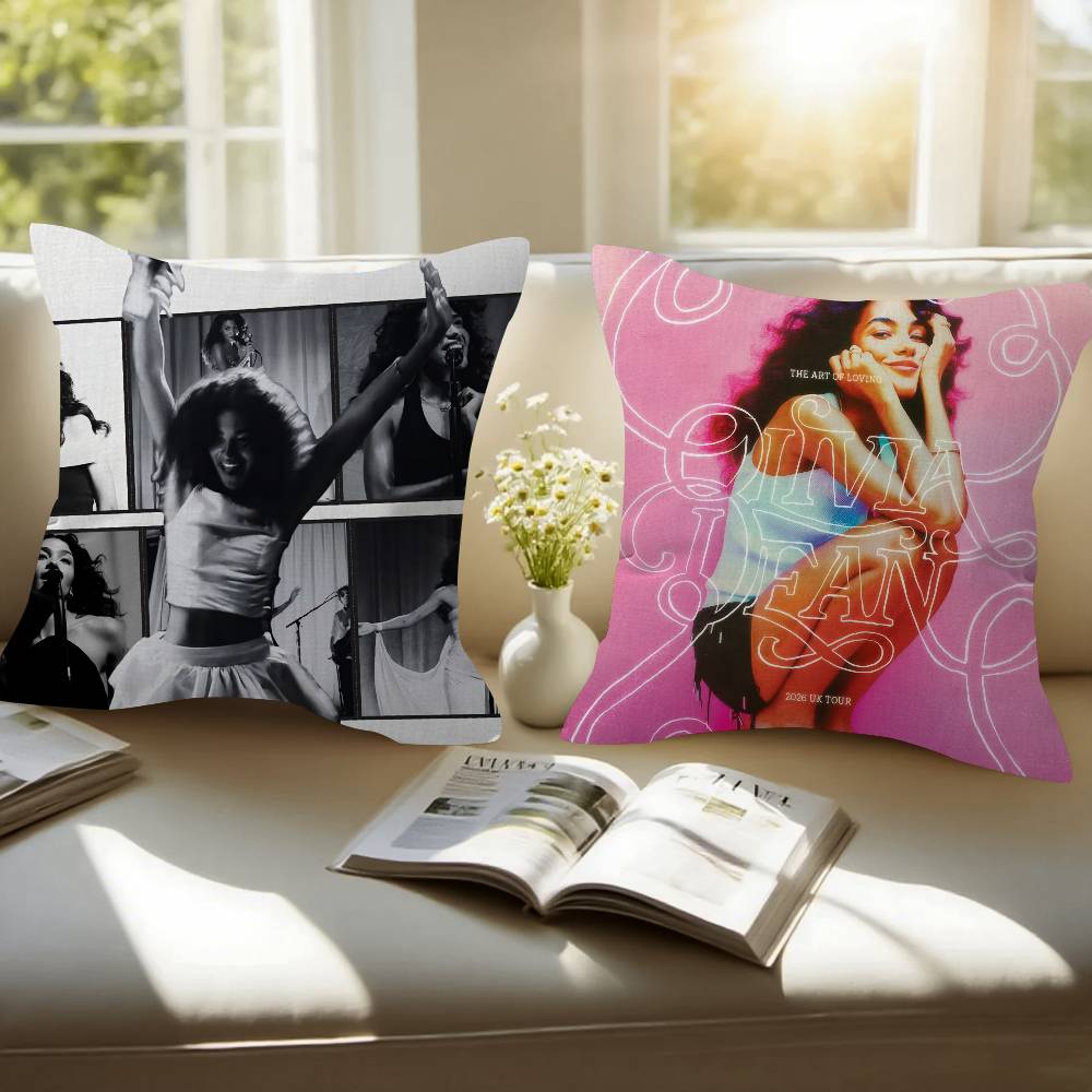 Singer Olivia album Dean  Pillow Gift Home Office Decoration Bedroom Sofa Car Cushion Cover case 45x45