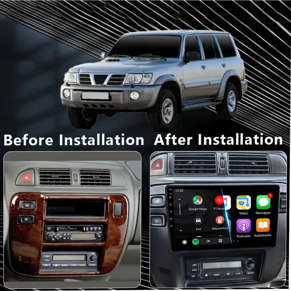 Android 14 Car Radio For For Nissan Patrol 1997-2005 CarPlay Stereo GPS Navigation Multimedia Video Player Autoradio Audio 4G